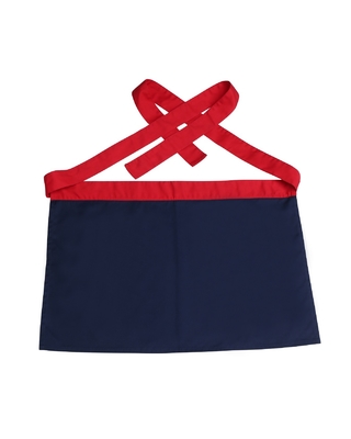Twill 2/1  Polyester 65% Cotton 35%  Winkle-free Black Half Apron Chef Wear