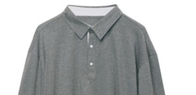 180gsm Collar Woven Belt Grey Long Sleeve Knitted Shirt