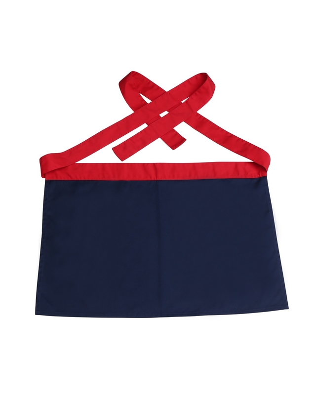 Twill 2/1  Polyester 65% Cotton 35%  Winkle-free Black Half Apron Chef Wear